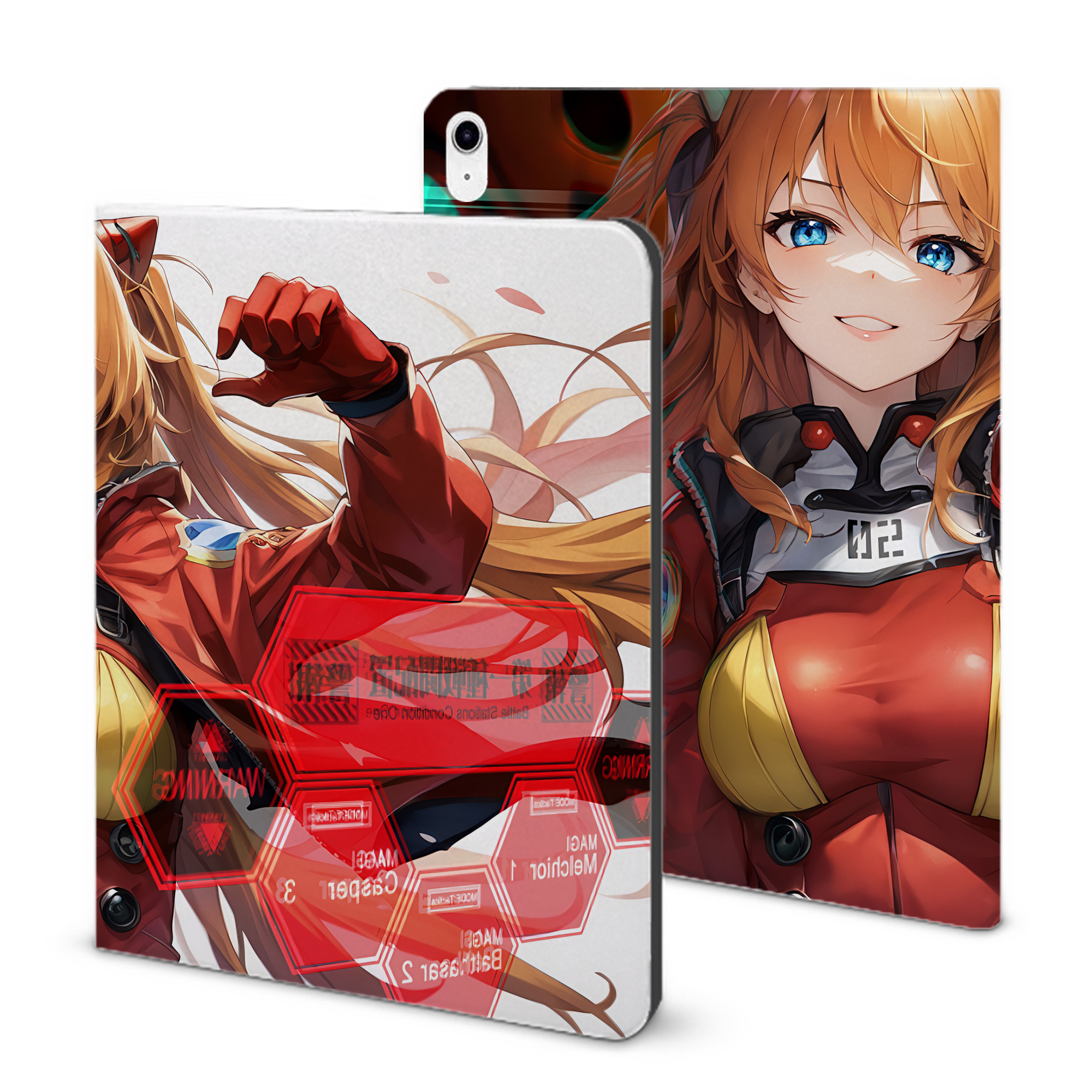 （画像用） EVA 新世紀エヴァンゲリオン IPad ケース ブック型 PUレザー TPU 耐衝撃 軽量 薄型 ペン収納なし 全面保護 IPad 各モデル対応